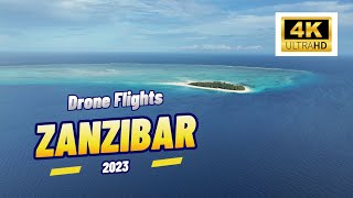 Drone Flights Zanzibar 2023 in 4K  amazing places [upl. by Yedsnil]