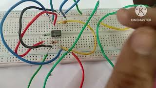 Astable multivibrator using IC 555 timer construction using bread board [upl. by Arondell]