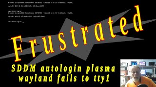 Sometimes Linux can be frustrating SDDM autologin plasma wayland tty1 [upl. by Ramsden]