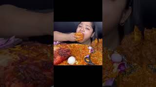 Maddy eating spicy chicken biriyani 😋 mukbang eatingshow eating eatingsounds maddyeats food [upl. by Llertnac46]