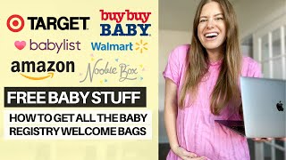 How To Get ALL the FREE Baby Stuff  Baby Registry Welcome Box  2021 Free Baby Samples [upl. by Negroj]