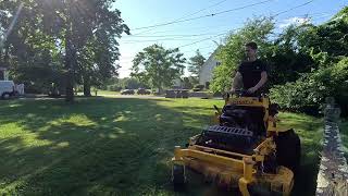 wright stander Lg mowing tall grass [upl. by Assirahs]