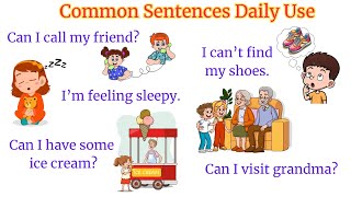 Common Sentences Daily Use  Learn English for Kids Speaking  English Speaking Practice [upl. by Peugia]