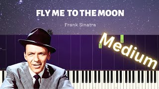 Frank Sinatra  Fly Me To The Moon  Piano Tutorial and Lyrics [upl. by Nauqyt199]