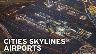 The Making of Beautiful Largescale International Airport  Cities Skylines Airports [upl. by Enehpets666]