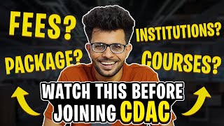 5 Things you Must Know Before Joining CDAC  Courses  Top Institute  fees  Highest Package 🤑🔥 [upl. by Yesnil]