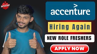 Accenture Hiring Freshers Again  2022 To 2024 Passout  Apply Now [upl. by Hurwitz]