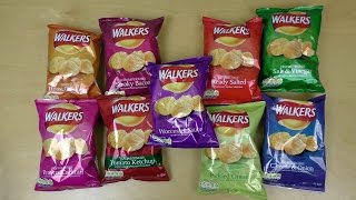 Walkers Crisps 9 Flavors Guide [upl. by Neiviv]