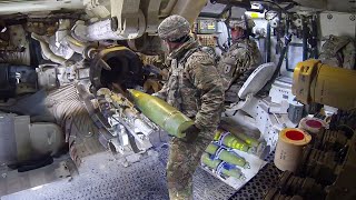 Inside US Paladin Howitzer Loading amp Firing Massive Rounds Every Minute [upl. by Scopp505]