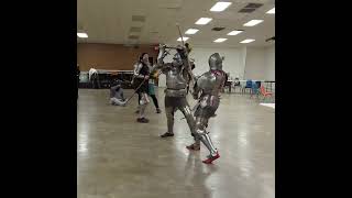 Armored sparring with polehammers armor knights medieval [upl. by Fita]