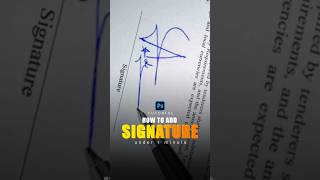 How to add signature in photoshop photoshop photoshoptutorial graphictips [upl. by Fortunio688]