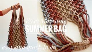 DIY Macrame Shopping Bag For BeginnersHow To Make Macrame BagTorebka macramaTorebka ze sznurka [upl. by Zacek]