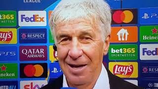 Gasperini intervista post StoccardaAtalanta 02 [upl. by Nareik]