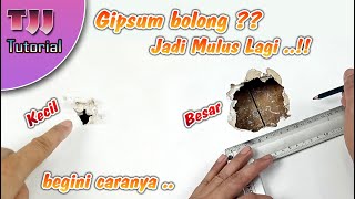 Cara mudah menambal dinding  plafon gipsum yang bolong [upl. by Colley]