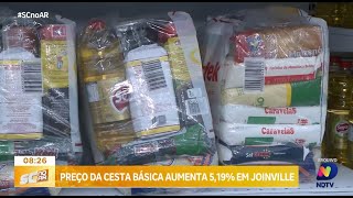 Preço da cesta básica em Joinville tem aumento de 519 [upl. by Marceau699]