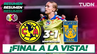 HIGHLIGHTS  América 31 Tigres  Liga Mx Femenil  CL2024 Semis  TUDN [upl. by Nirehtak856]