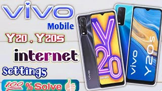 How to vivo y20 and y20s mobile internet settings  Vivo Y20 and Y20s new internet settings 2021 [upl. by Alvira33]