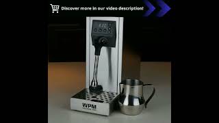 Fully Automatic Milk Steamer Stainless Steel Frother Machine by WPM WELHOME PRO [upl. by Ahsina318]