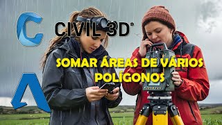 SOMAR ÁREAS DE VÁRIOS POLÍGONOS CIVIL 3D [upl. by Eon]