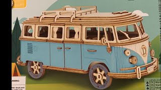 mmrutman is live constructing a ROKR 3d wooden model camper van [upl. by Mert]