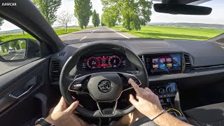 2023 Skoda Karoq Sportline 150 HP 360 Nm 7DSG 4x4  POV Test Drive [upl. by Raseda]