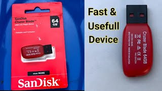 SanDisk Cruzer Blade USB 20 Flash Drive Review USB 20 ReadWrite Speed [upl. by Eidde]