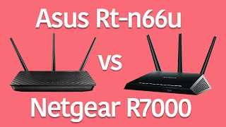 Asus rtn66u vs Netgear R7000 Quick Speed Test Comparison [upl. by Lecirg952]