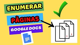 🔴 Cómo Enumerar Páginas en Google Docs sin la Portada e Indice fácil 2024 [upl. by Till604]