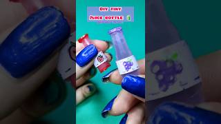 How to make tiny juice bottle  DIY Miniature Juice Bottles  fati craft world [upl. by Hiltan483]