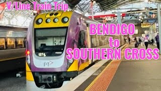 BENDIGO STATION to SOUTHERN CROSS STATION VLine VLocity Train Ride Full Trip [upl. by Atnuahc839]