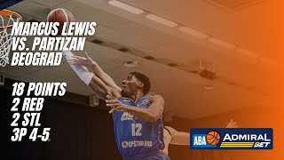 Marcus Lewis 18 points  Mornar vs Partizan Highlights [upl. by Ees]