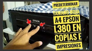 Mi impresora Epson L380 no saca copias e impresiones completas Solución 100 [upl. by Iover690]