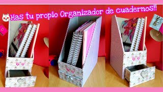 📒ORGANIZADOR DE CUADERNO📚 hecho con carton😃 [upl. by Eenal186]