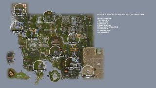 Runescape 3 guide to activate and use lodestones  All lodestones for f2p included on a map [upl. by Ovatsug77]