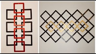 Part 1 Creative DIY PopsicleIcecream stick Wall Decor Ideas [upl. by Glass138]