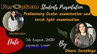 Preliminary Ocular Examination history and torch light examinationForOptom Student Presentation [upl. by February157]