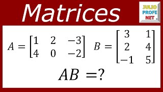 Producto de matrices  Ej 1 [upl. by Suivatnod]