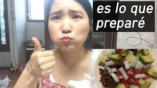 PREPARANDO TACOS MEXICOREANOS POR 1ERA VEZ│cocinacoreanita [upl. by Eelarbed]