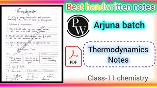 thermodynamics noteschemistry class 11th chapter 5 notesPW notes class 11 chemistrychapter 5 [upl. by Liahus]