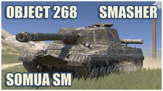 Object 268 Smasher amp Somua SM • WoT Blitz Gameplay [upl. by Ecniv]