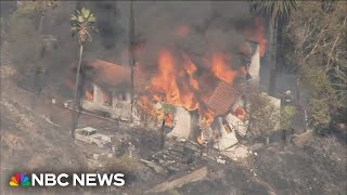 Californias Edgehill Fire destroys several homes [upl. by Etnohc]