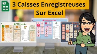 3 Caisses Enregistreuses Sur Excel [upl. by Atteuqram129]