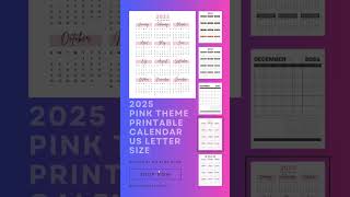 2025 Printable Calendars [upl. by Anaeel]