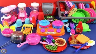 Pretend Cooking With Toy Kitchen amp Cooking Toys [upl. by Aerol142]