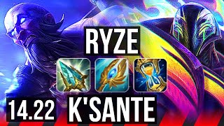 RYZE vs KSANTE TOP  KR Grandmaster  1422 [upl. by Colt]