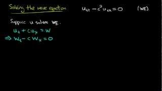 PDE 9  Wave equation general solution [upl. by Culver664]