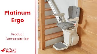 Platinum Ergo  Straight Stairlift Review and Demonstration  How a stairlift works [upl. by Ettenuj]