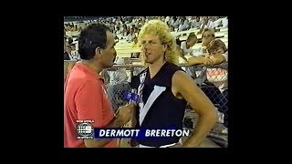 1988 VFL FOOTBALL Bicentenial State of Origin  Vic vs West Australia  Dermott Brereton Interview [upl. by Legir]