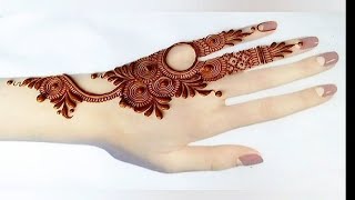 very beautiful mehndi design  back side hand mehndi design  simple mehndi design  new style🏵️ [upl. by Lorrad]