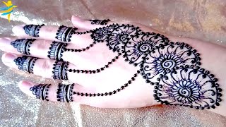 Very Elegant Stylish Simple Henna Design  Fashionable design youthful and stylish [upl. by Vasiliki]